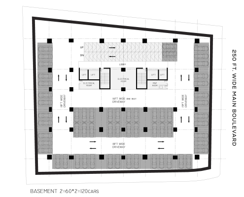 Zameen EON lahore basement 2 plan