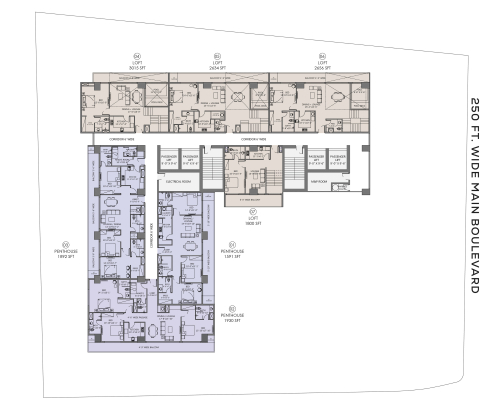 Zameen Eon Lahore 17th floor Plan (penthouse)