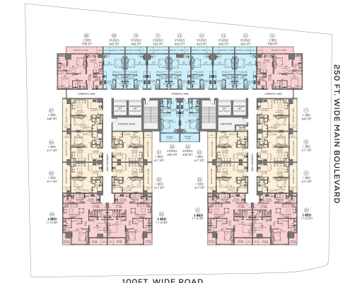 Zameen Eon Lahore 2nd to 11th floor plan
