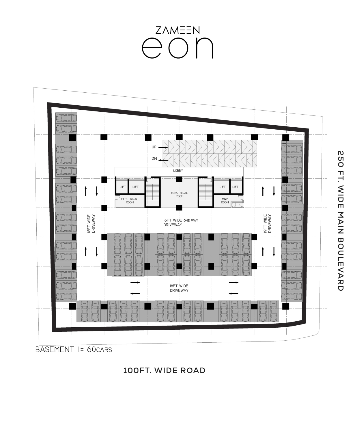 Zameen Eon Lahore Basement 1 plan