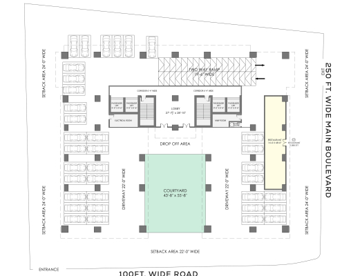 Zameen Eon Lahore Ground Floor plan