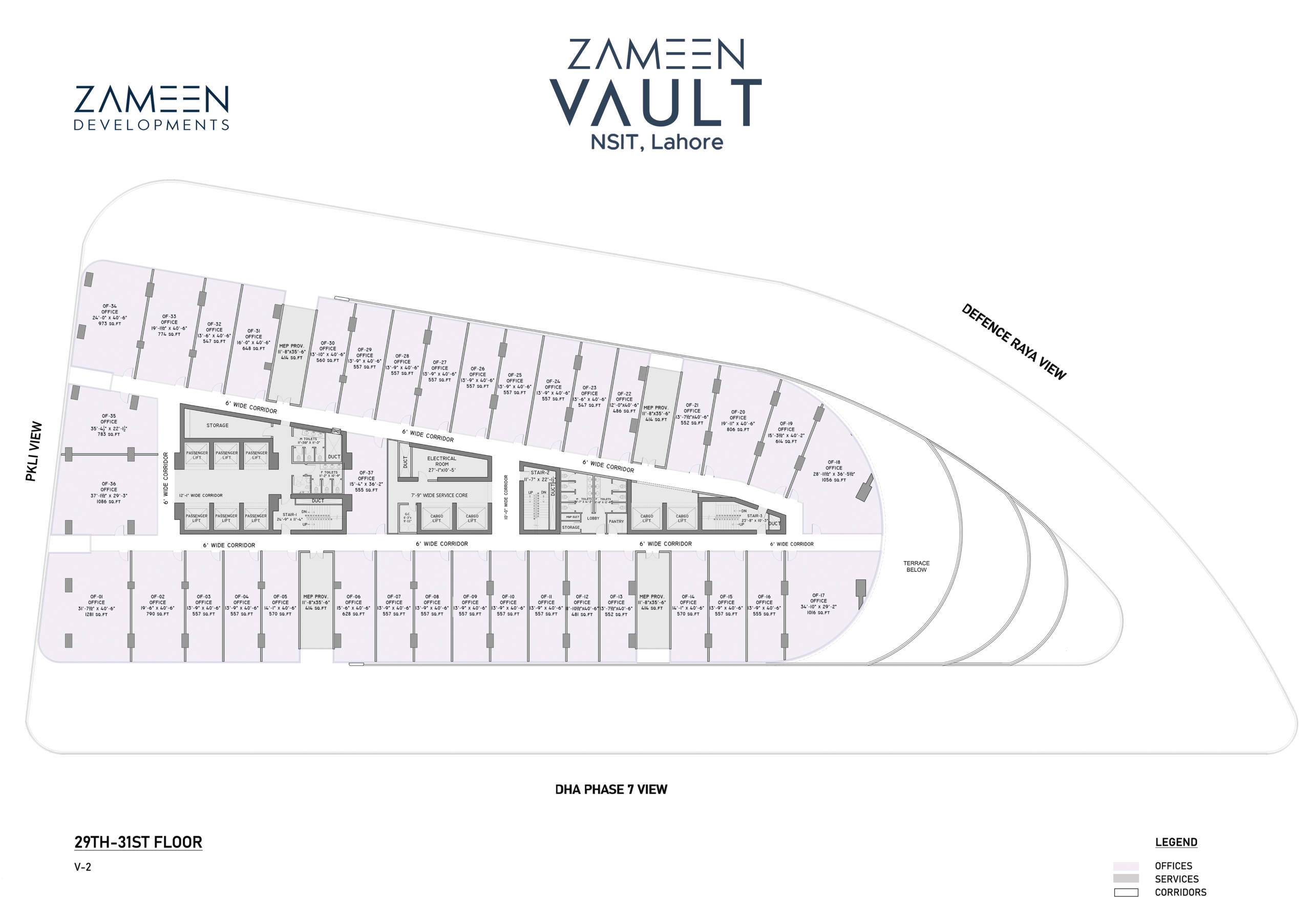 Zameen Vault Lahore 29th to 31st Floor (Typical)