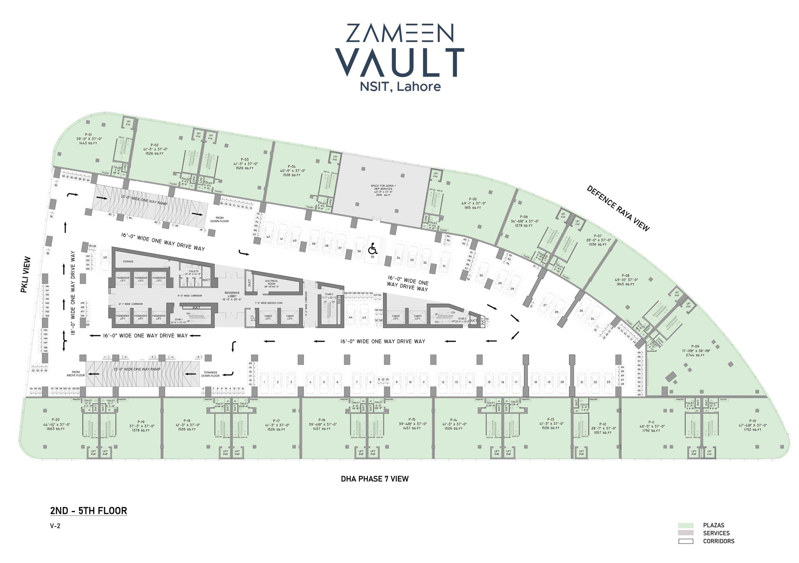 Zameen Vault Lahore 2nd to 5th (Typical)