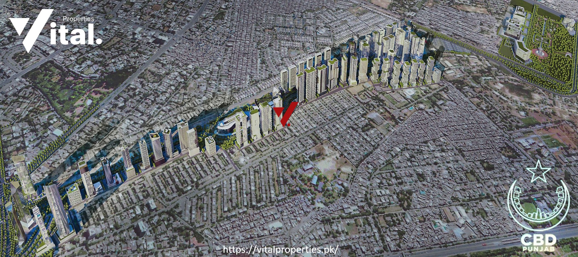 Central Business District Lahore 3D images