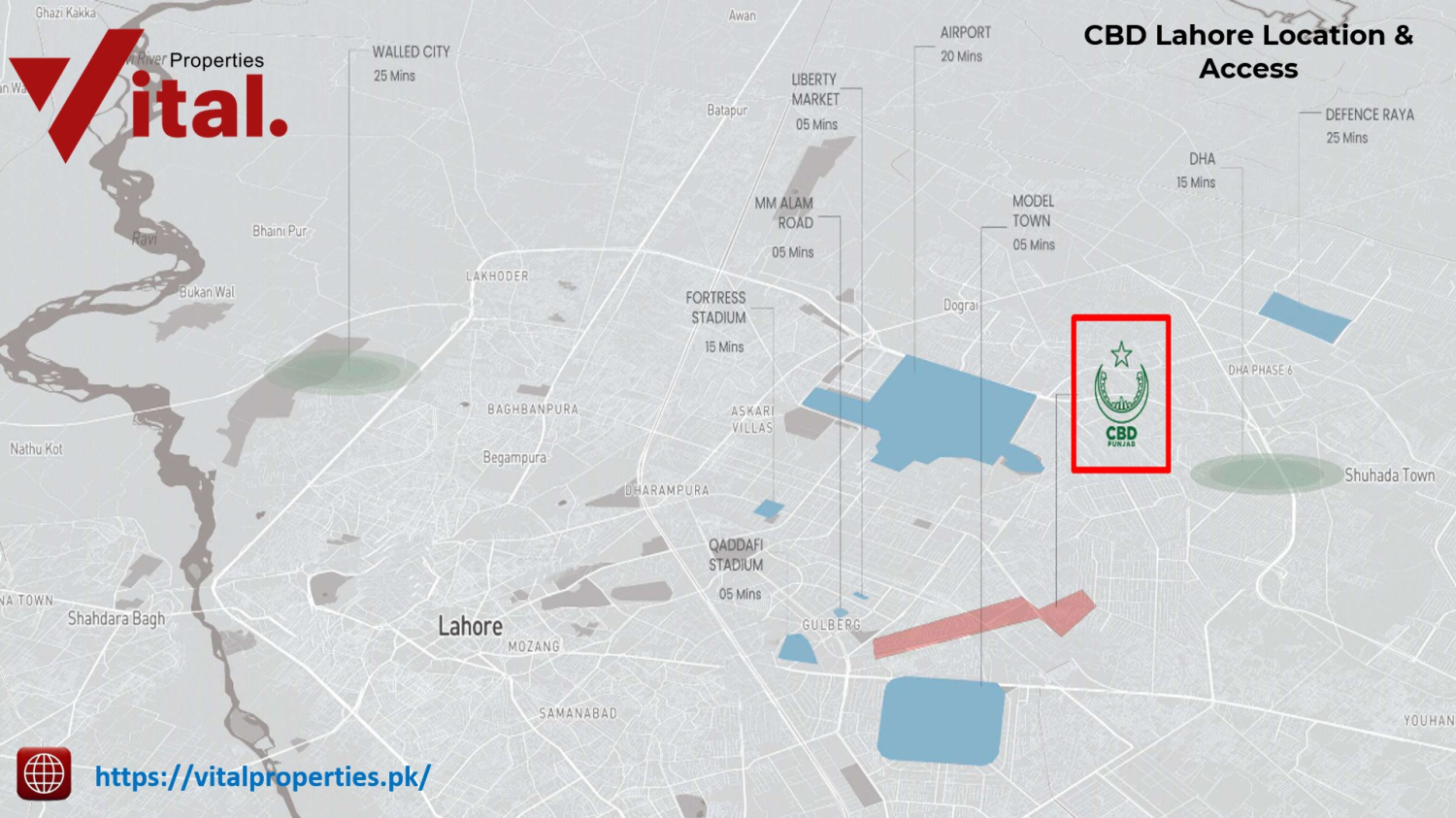 Central Business District Lahore Location Central Business District Lahore Location