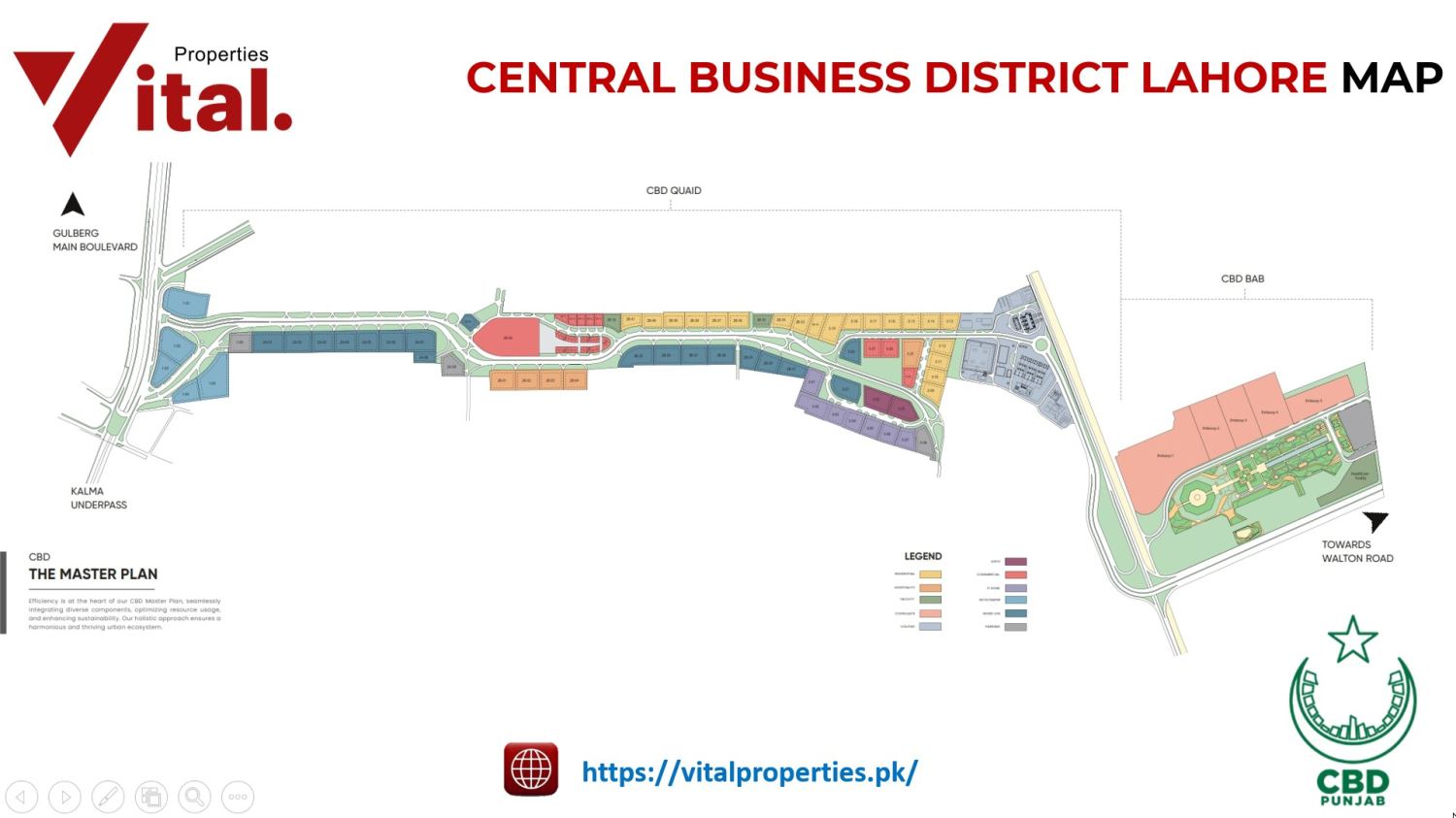 Central Business District Lahore Map